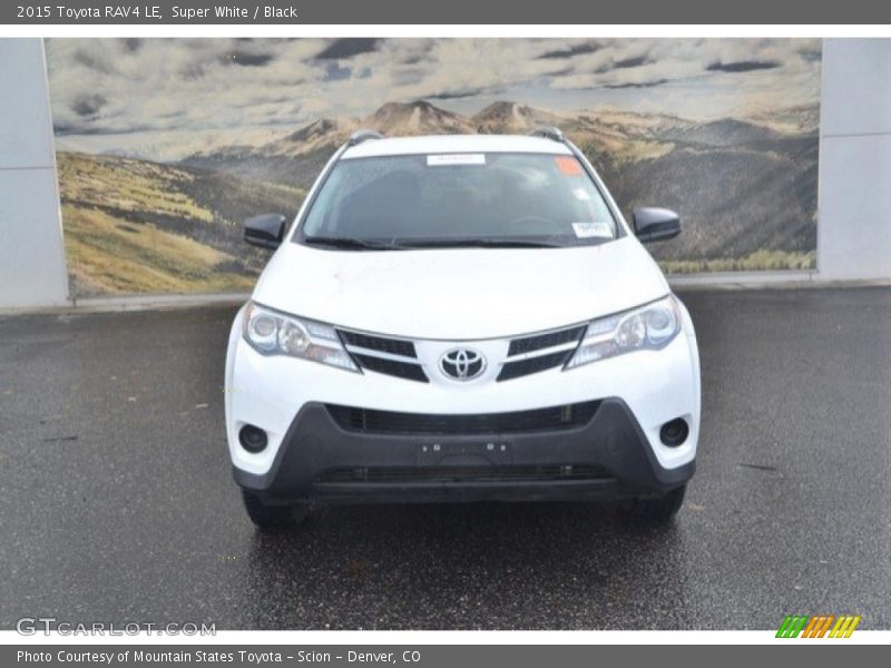 Super White / Black 2015 Toyota RAV4 LE