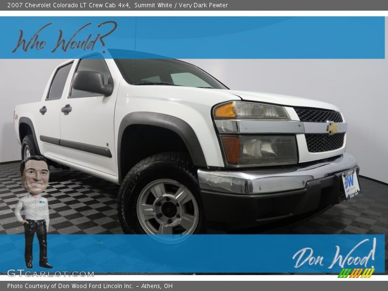 Summit White / Very Dark Pewter 2007 Chevrolet Colorado LT Crew Cab 4x4