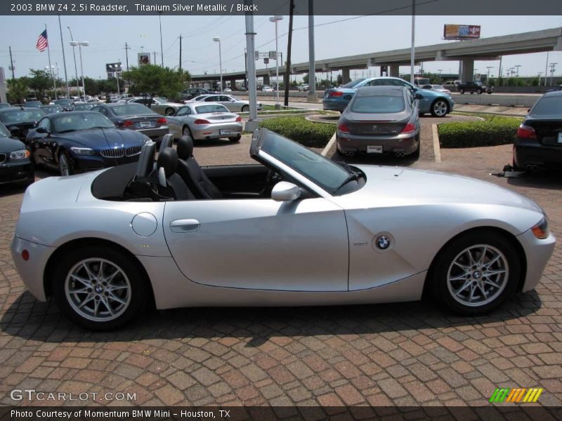 Titanium Silver Metallic / Black 2003 BMW Z4 2.5i Roadster