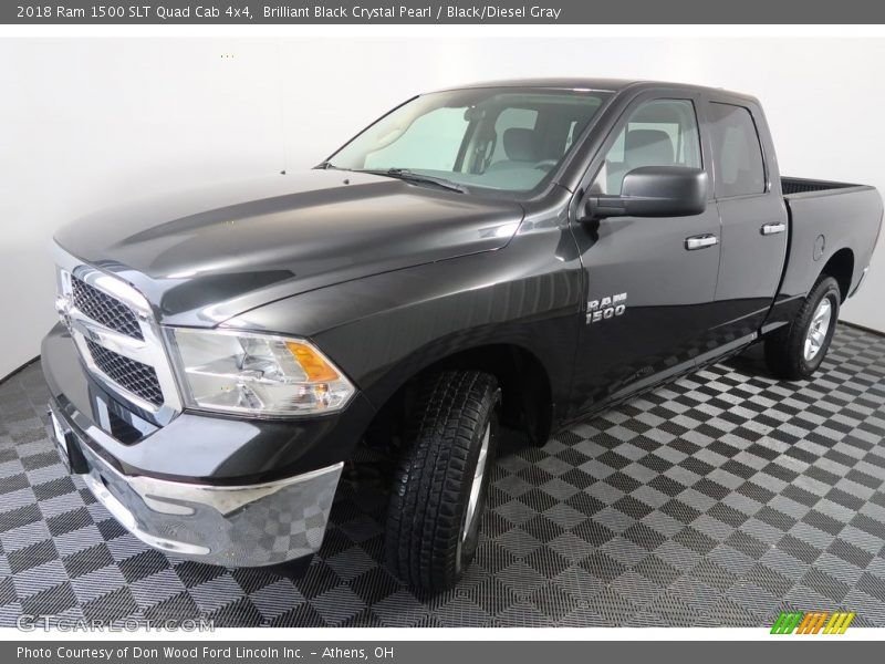 Brilliant Black Crystal Pearl / Black/Diesel Gray 2018 Ram 1500 SLT Quad Cab 4x4