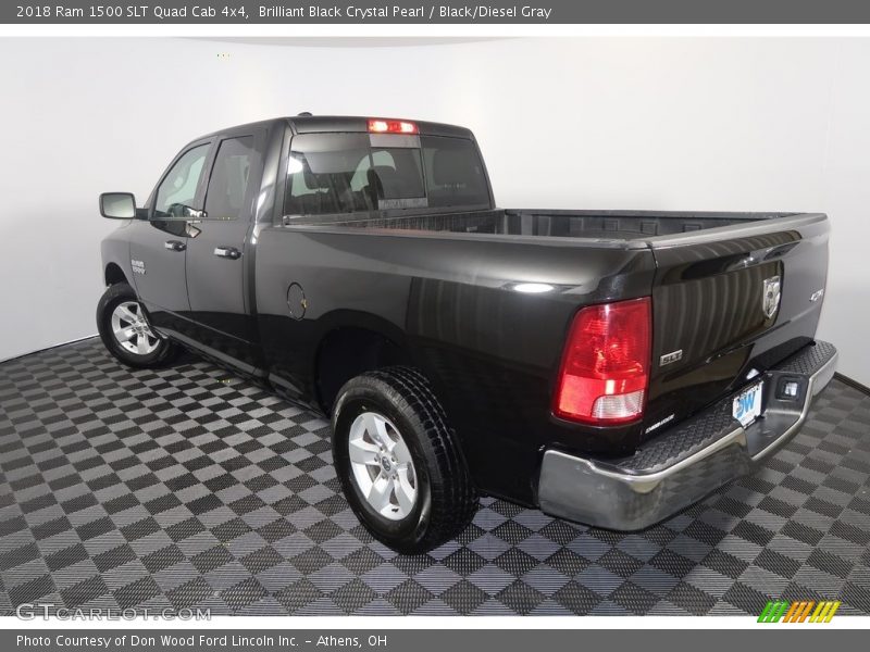 Brilliant Black Crystal Pearl / Black/Diesel Gray 2018 Ram 1500 SLT Quad Cab 4x4