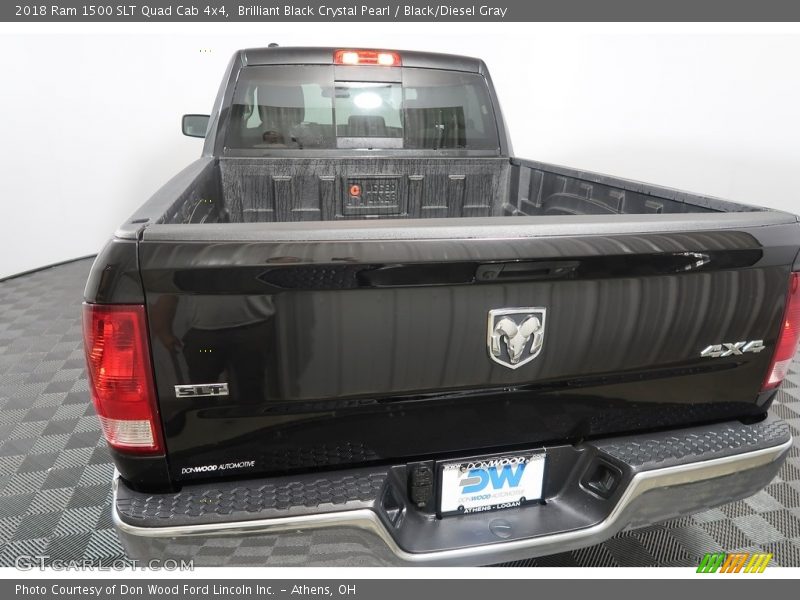 Brilliant Black Crystal Pearl / Black/Diesel Gray 2018 Ram 1500 SLT Quad Cab 4x4