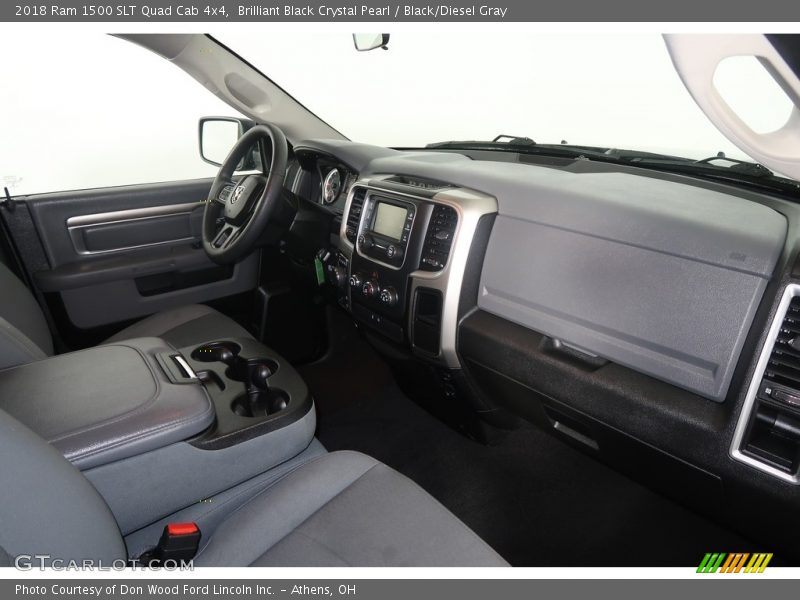 Brilliant Black Crystal Pearl / Black/Diesel Gray 2018 Ram 1500 SLT Quad Cab 4x4