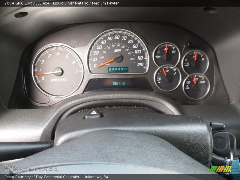 Liquid Silver Metallic / Medium Pewter 2004 GMC Envoy SLE 4x4