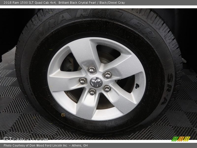Brilliant Black Crystal Pearl / Black/Diesel Gray 2018 Ram 1500 SLT Quad Cab 4x4