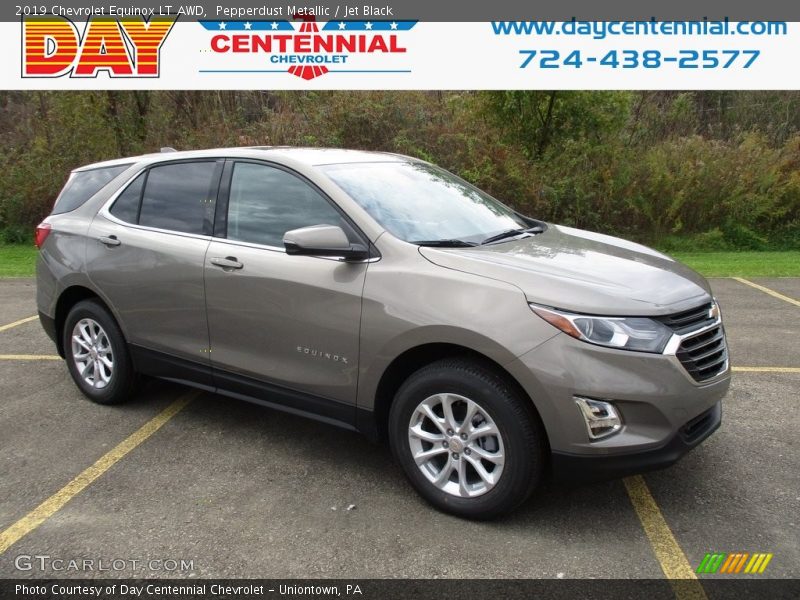 Pepperdust Metallic / Jet Black 2019 Chevrolet Equinox LT AWD