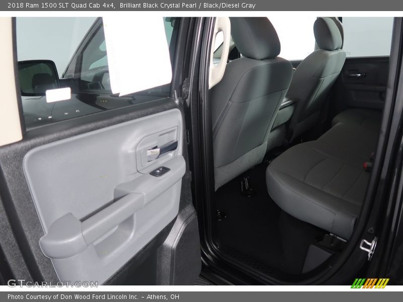 Brilliant Black Crystal Pearl / Black/Diesel Gray 2018 Ram 1500 SLT Quad Cab 4x4