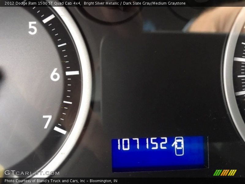 Bright Silver Metallic / Dark Slate Gray/Medium Graystone 2012 Dodge Ram 1500 ST Quad Cab 4x4