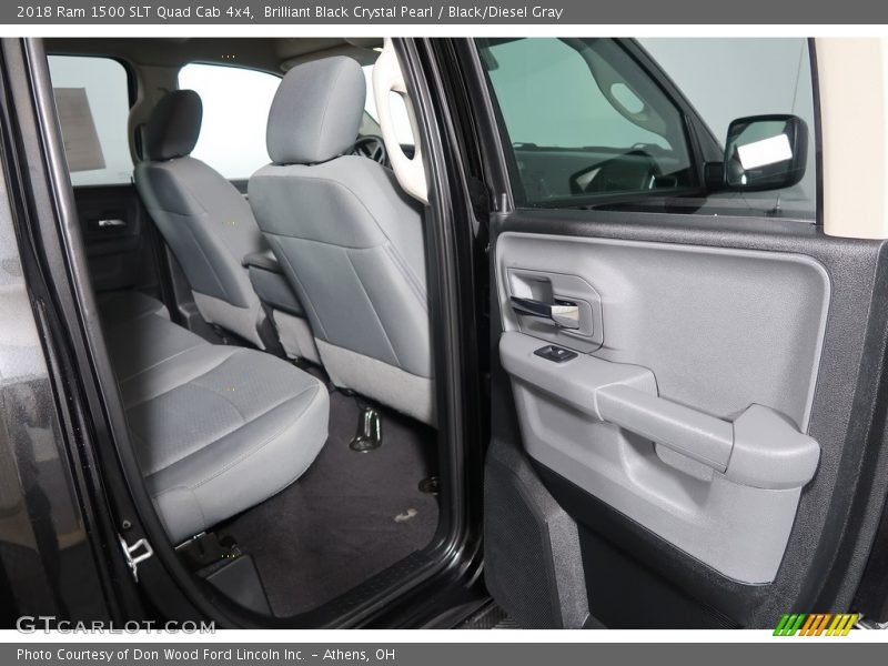 Brilliant Black Crystal Pearl / Black/Diesel Gray 2018 Ram 1500 SLT Quad Cab 4x4