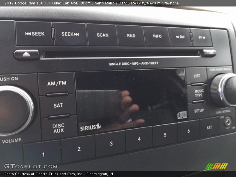 Bright Silver Metallic / Dark Slate Gray/Medium Graystone 2012 Dodge Ram 1500 ST Quad Cab 4x4