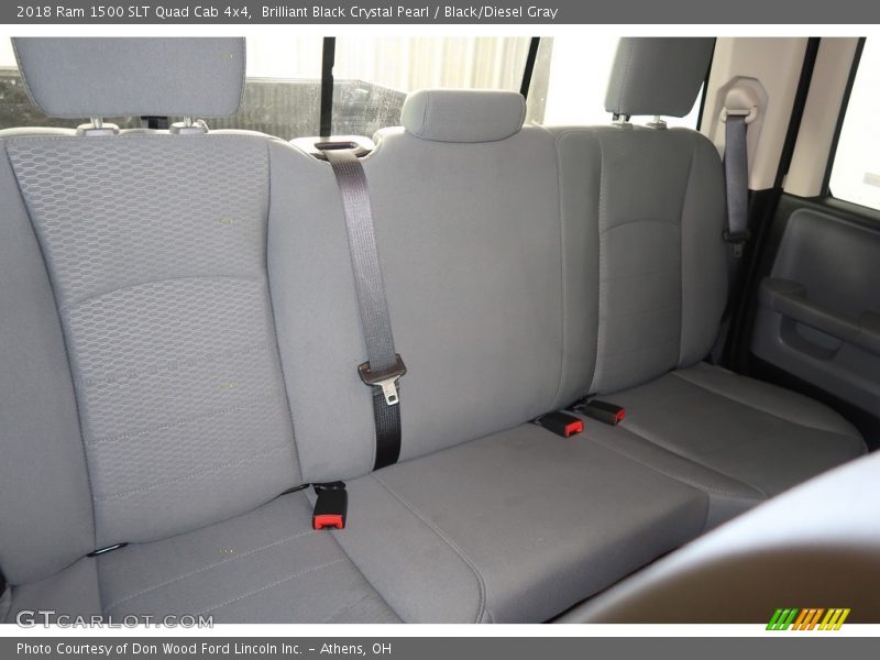 Brilliant Black Crystal Pearl / Black/Diesel Gray 2018 Ram 1500 SLT Quad Cab 4x4