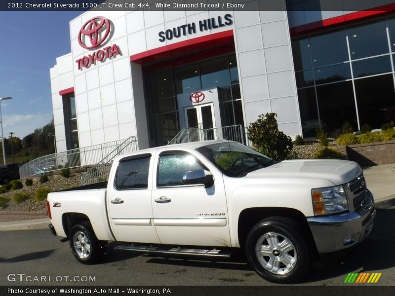 White Diamond Tricoat / Ebony 2012 Chevrolet Silverado 1500 LT Crew Cab 4x4