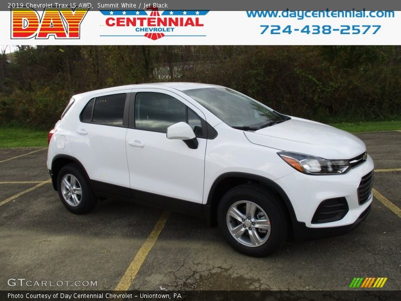 Summit White / Jet Black 2019 Chevrolet Trax LS AWD