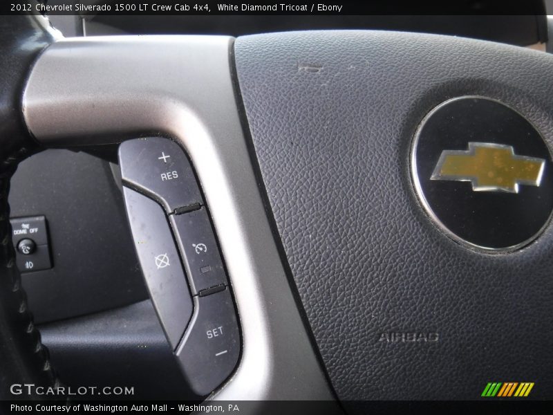 White Diamond Tricoat / Ebony 2012 Chevrolet Silverado 1500 LT Crew Cab 4x4