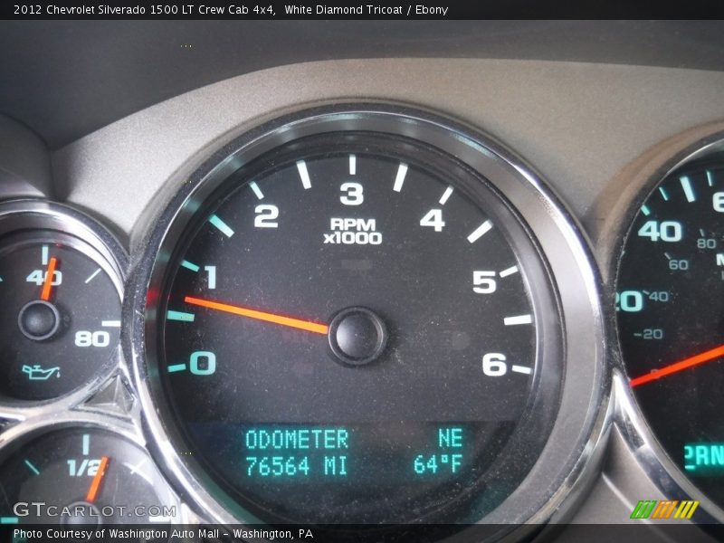 White Diamond Tricoat / Ebony 2012 Chevrolet Silverado 1500 LT Crew Cab 4x4