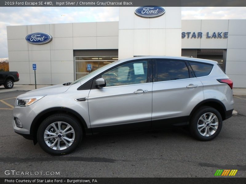 Ingot Silver / Chromite Gray/Charcoal Black 2019 Ford Escape SE 4WD