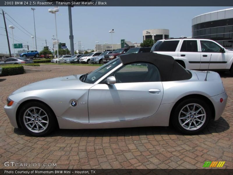 Titanium Silver Metallic / Black 2003 BMW Z4 2.5i Roadster