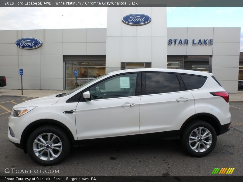 White Platinum / Chromite Gray/Charcoal Black 2019 Ford Escape SE 4WD