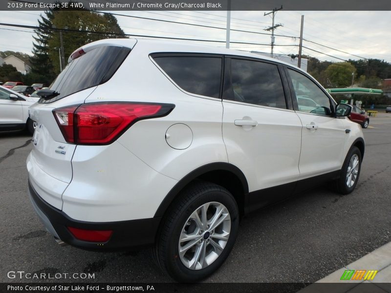 White Platinum / Chromite Gray/Charcoal Black 2019 Ford Escape SE 4WD