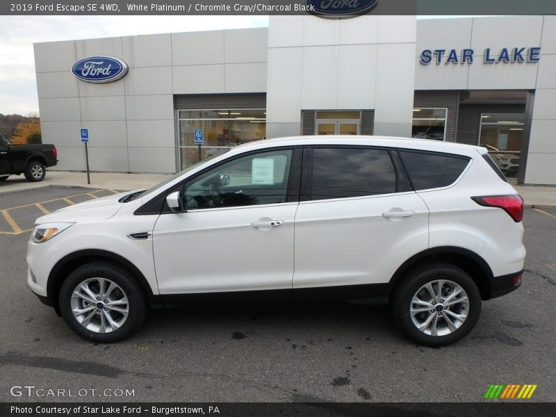 White Platinum / Chromite Gray/Charcoal Black 2019 Ford Escape SE 4WD