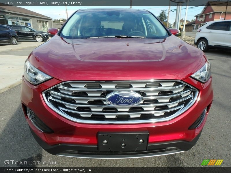 Ruby Red / Ebony 2019 Ford Edge SEL AWD