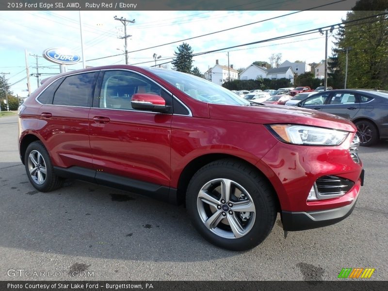 Ruby Red / Ebony 2019 Ford Edge SEL AWD