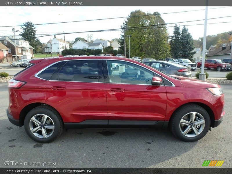 Ruby Red / Ebony 2019 Ford Edge SEL AWD