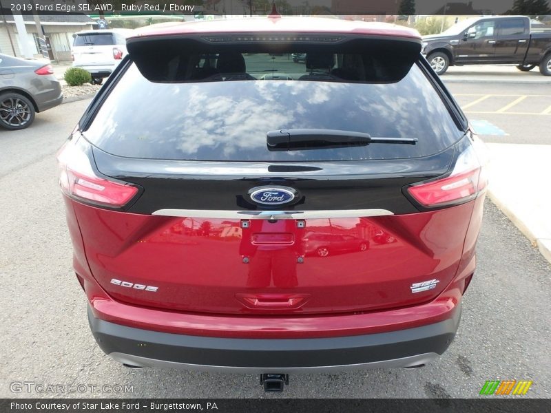Ruby Red / Ebony 2019 Ford Edge SEL AWD