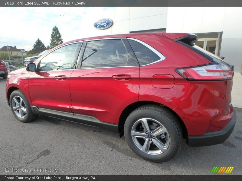 Ruby Red / Ebony 2019 Ford Edge SEL AWD