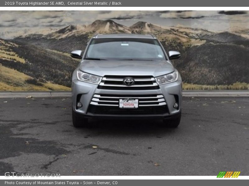 Celestial Silver Metallic / Black 2019 Toyota Highlander SE AWD