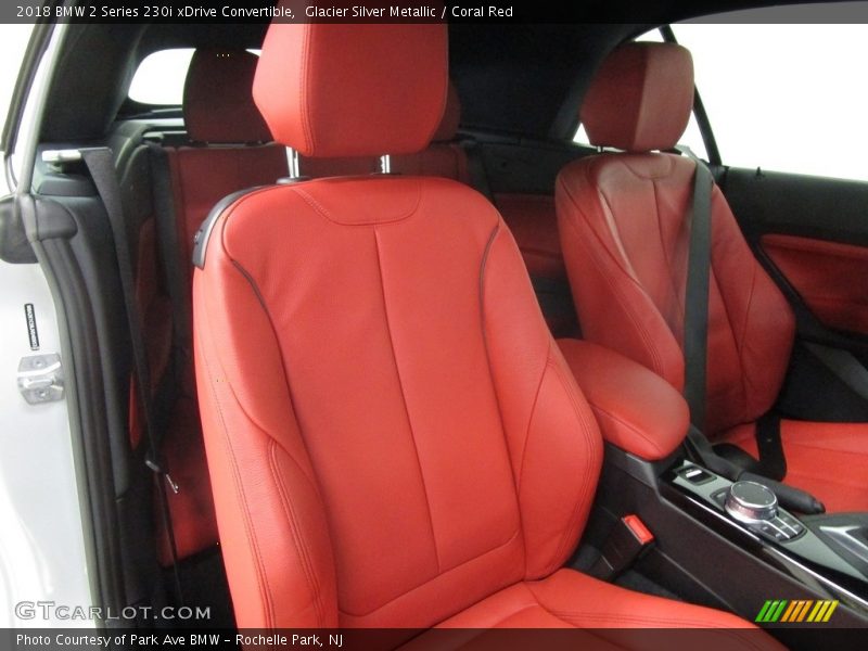 Glacier Silver Metallic / Coral Red 2018 BMW 2 Series 230i xDrive Convertible