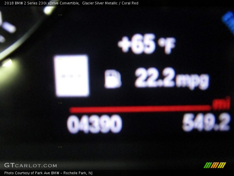 Glacier Silver Metallic / Coral Red 2018 BMW 2 Series 230i xDrive Convertible