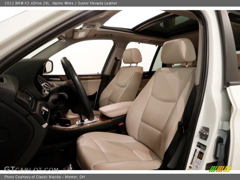 Alpine White / Oyster Nevada Leather 2011 BMW X3 xDrive 28i