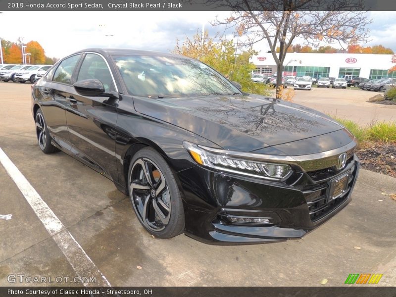 Crystal Black Pearl / Black 2018 Honda Accord Sport Sedan