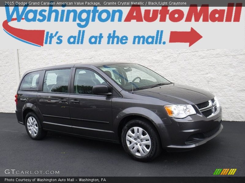 Granite Crystal Metallic / Black/Light Graystone 2015 Dodge Grand Caravan American Value Package
