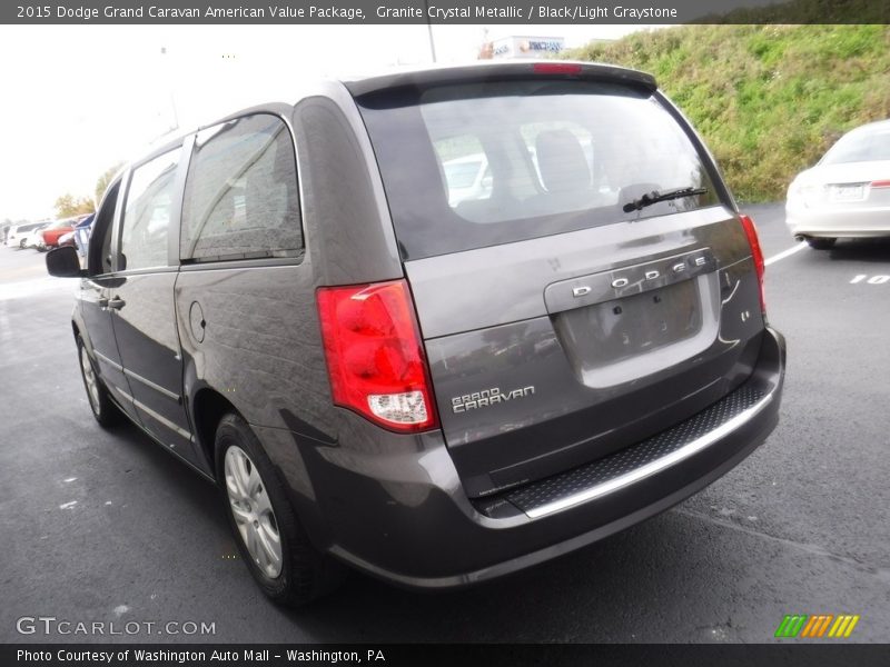 Granite Crystal Metallic / Black/Light Graystone 2015 Dodge Grand Caravan American Value Package