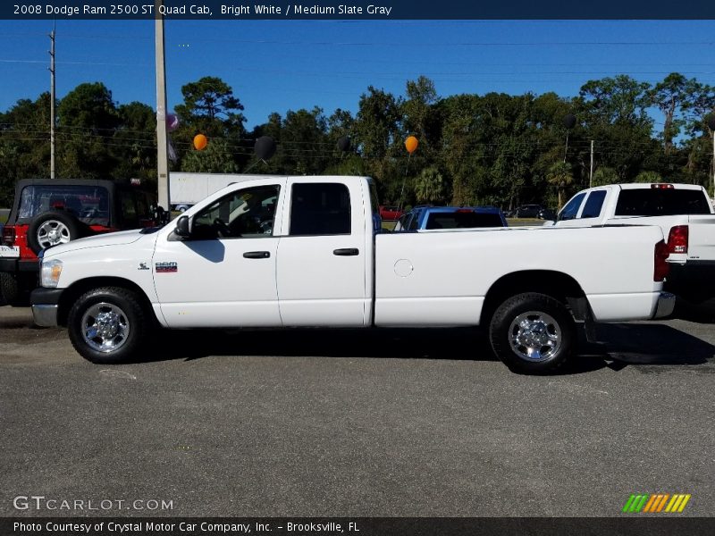Bright White / Medium Slate Gray 2008 Dodge Ram 2500 ST Quad Cab