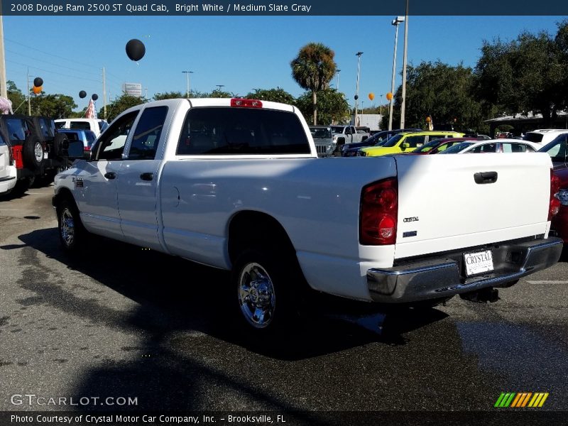 Bright White / Medium Slate Gray 2008 Dodge Ram 2500 ST Quad Cab