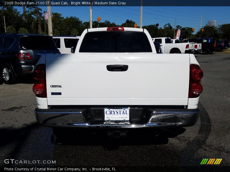Bright White / Medium Slate Gray 2008 Dodge Ram 2500 ST Quad Cab