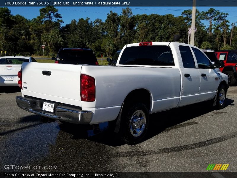 Bright White / Medium Slate Gray 2008 Dodge Ram 2500 ST Quad Cab