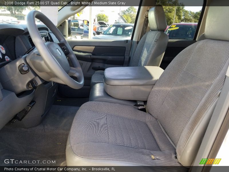 Bright White / Medium Slate Gray 2008 Dodge Ram 2500 ST Quad Cab