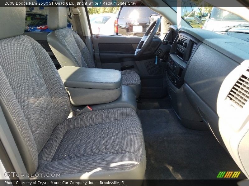 Bright White / Medium Slate Gray 2008 Dodge Ram 2500 ST Quad Cab