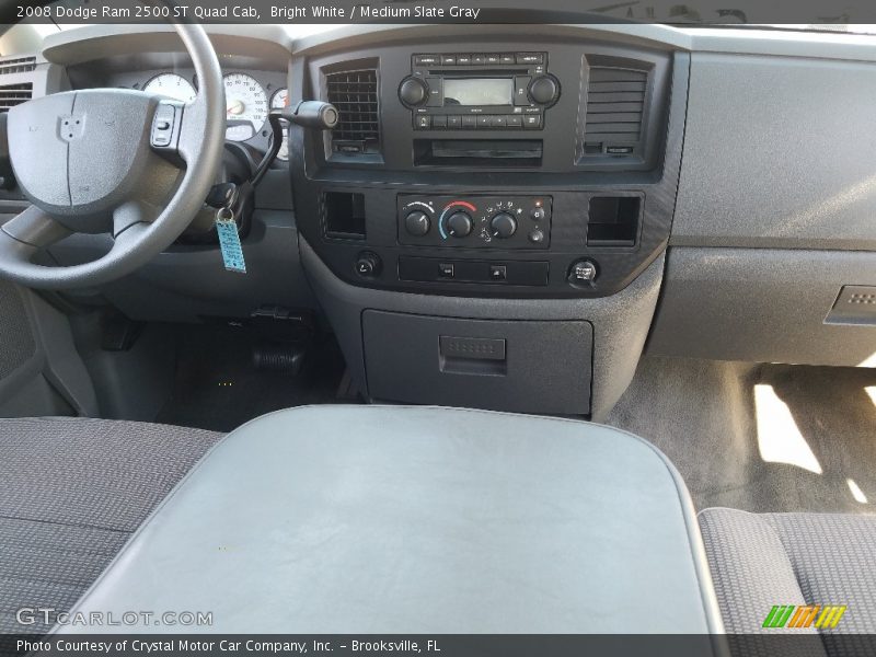 Bright White / Medium Slate Gray 2008 Dodge Ram 2500 ST Quad Cab