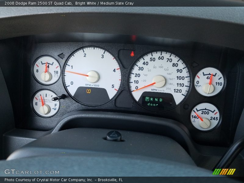 Bright White / Medium Slate Gray 2008 Dodge Ram 2500 ST Quad Cab