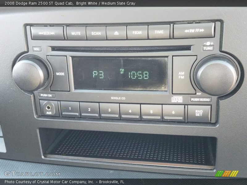 Bright White / Medium Slate Gray 2008 Dodge Ram 2500 ST Quad Cab