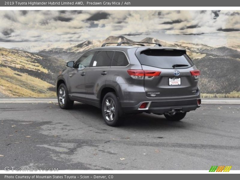 Predawn Gray Mica / Ash 2019 Toyota Highlander Hybrid Limited AWD