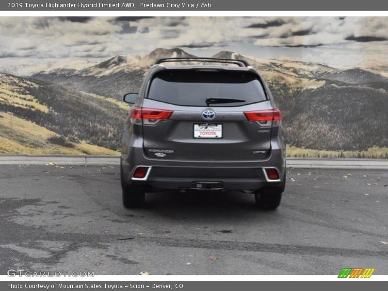 Predawn Gray Mica / Ash 2019 Toyota Highlander Hybrid Limited AWD
