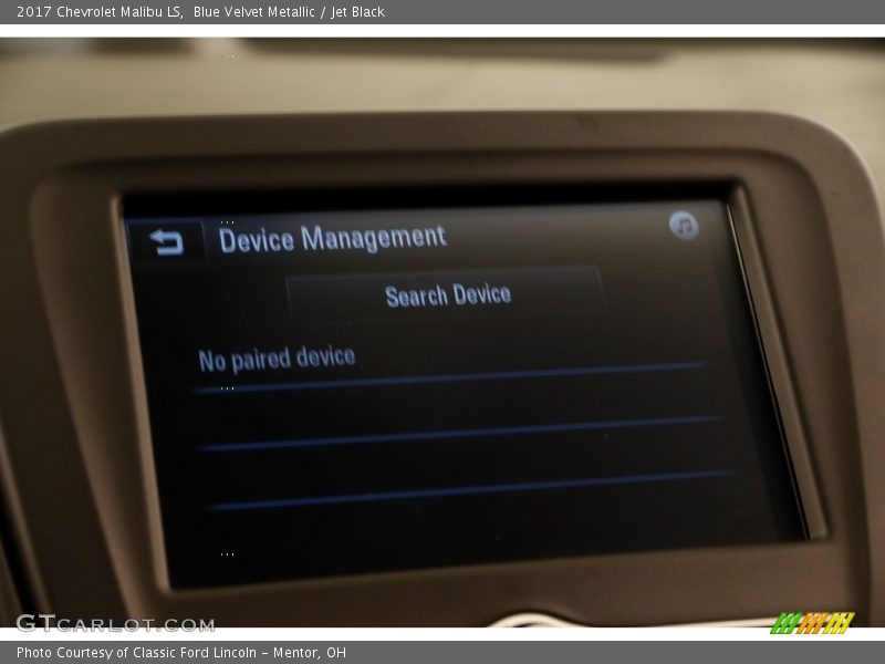 Blue Velvet Metallic / Jet Black 2017 Chevrolet Malibu LS
