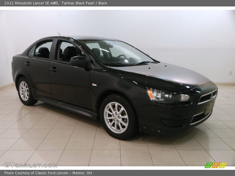 Tarmac Black Pearl / Black 2012 Mitsubishi Lancer SE AWD