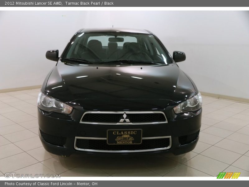 Tarmac Black Pearl / Black 2012 Mitsubishi Lancer SE AWD